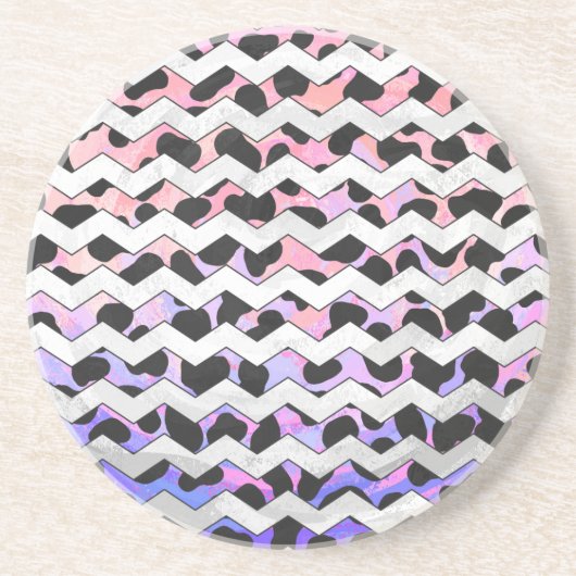 シボロンピンクとブラックダルメーションズ コースター (正面)