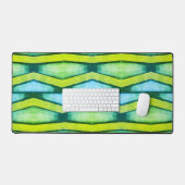 シボロンブルーとグリーングラフィックス デスクマット (キーボード&マウス)