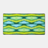 シボロンブルーとグリーングラフィックス デスクマット (正面)