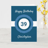 シボロンブルー39th誕生日カード カード (黄色い花)