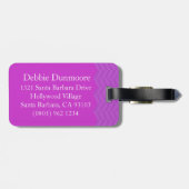 シボロンヘリングの骨プリント紫の荷物タグ ラゲッジタグ (裏面横)