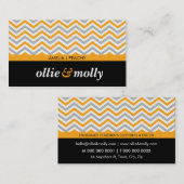 シボロンモダンクはっきりしたラオレンジ 名刺 (正面/裏面)