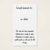 シボロンレインボーつる羊ラベルと名刺 (裏面)