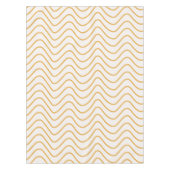 シボロン柄イエローとクリームジグザグ テーブルクロス (正面)