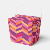 シボロン紫オレンジ色の赤いサンプルギフトボックス フェイバーボックス (正面サイド)