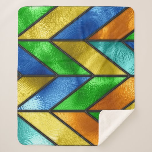 シボロン色ガラスのテクスチャ シェルパブランケット (正面)