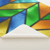 シボロン色ガラスのテクスチャ シェルパブランケット (3/4)