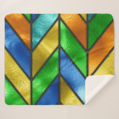 シボロン色ガラスのテクスチャ シェルパブランケット (正面(横))