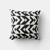シボロン黒と白のシボロン幾何学模様 クッション (正面)