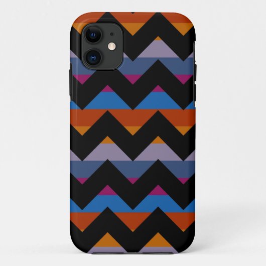 シボ数々のロンのジグザグ型ストライプパターン Case-Mate iPhoneケース (裏面)