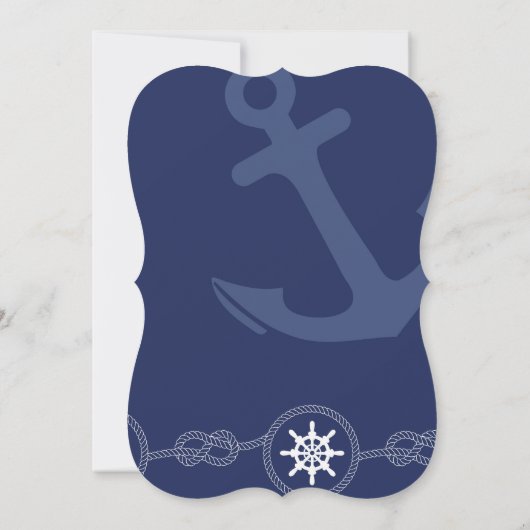 シボ航海のロン男の赤ちゃんシャワー招待状 招待状 (裏面)