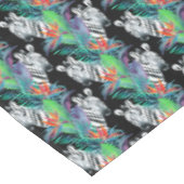 シマウマおよびエキゾチックな花模様2 テーブルクロス (アングル)