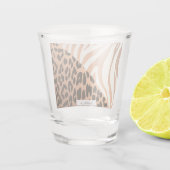 シマウマおよびヒョウのプリント ショットグラス (裏面)
