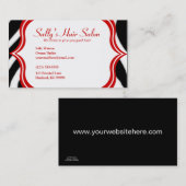 シマウマおよび赤いプロフィールの名刺2 名刺 (正面/裏面)