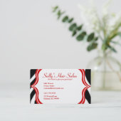 シマウマおよび赤いプロフィールの名刺2 名刺 (スタンド正面)