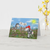 シマウマお尻置換手術 カード (黄色い花)