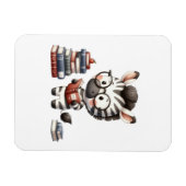 シマウマが本を読む マグネット (横)