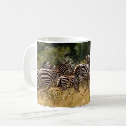 シマウマが移動:千マイルの旅 コーヒーマグカップ (正面左)