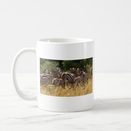 シマウマが移動:千マイルの旅 コーヒーマグカップ (左)