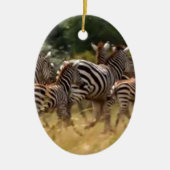 シマウマが移動:千マイルの旅 セラミックオーナメント (正面)