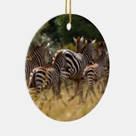 シマウマが移動:千マイルの旅 セラミックオーナメント (右)