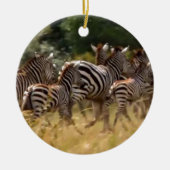 シマウマが移動:千マイルの旅 セラミックオーナメント (正面)