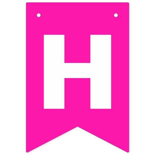 シマウマとのハッピーバースデーの黒いショッキングピンクそして黒 バンティングフラッグ (第2の旗)