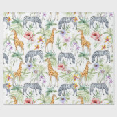 シマウマとキリン ラッピングペーパー (フラット)