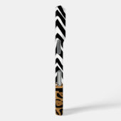 シマウマとヒョウのプリントモノグラム Case-Mate iPhoneケース (裏面 / 右)