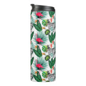 シマウマとフラミンゴスの熱タンブラー タンブラー (回転右)