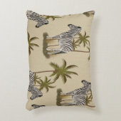シマウマとヤシの木 アクセントクッション (正面(垂直))