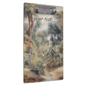 シマウマとライオンの植物的なシーンをカスタマイズ可能 クリップボード (右)