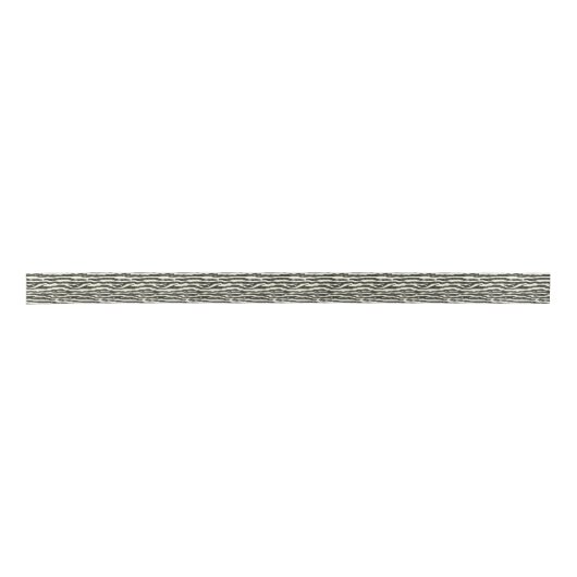 シマウマのアニマルプリントの黒ライトベージュ色ストライプ サテンリボン (正面)