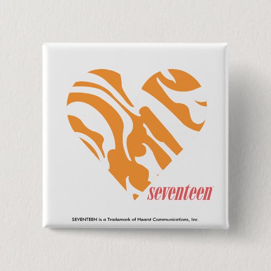 シマウマのオレンジ2 缶バッジ (正面)