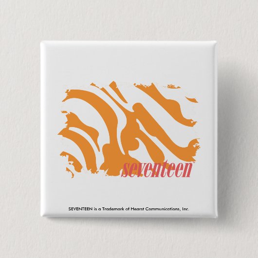 シマウマのオレンジ4 缶バッジ (正面)