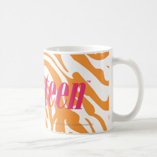 シマウマのオレンジ コーヒーマグカップ