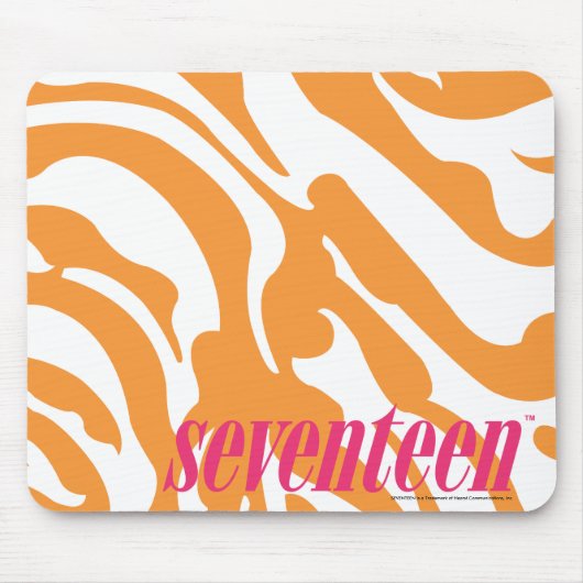 シマウマのオレンジ マウスパッド (正面)