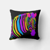 シマウマのカラー・バースト クッション (裏面)