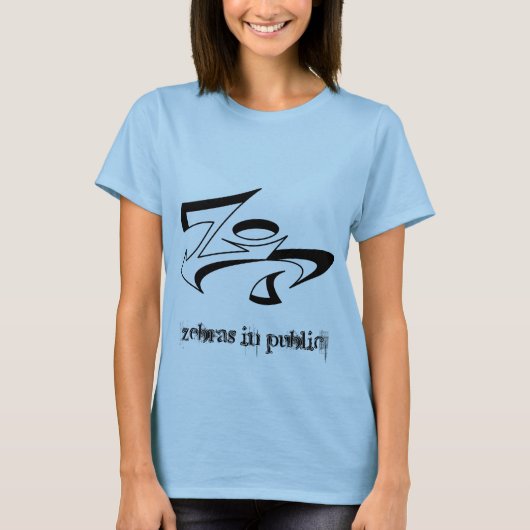 シマウマのギアの女性ベビードール(合う) Tシャツ (正面)