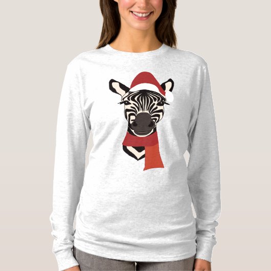 シマウマのクリスマス #1 Tシャツ (正面)