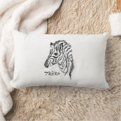 シマウマのクールな枕 ランバークッション (ブランケット)
