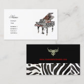 シマウマのグランドピアノの~の名刺 名刺 (正面/裏面)