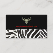 シマウマのグランドピアノの~の名刺 名刺 (裏面)