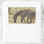 シマウマのグレーズ 長方形シール (バッグ)