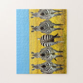 シマウマのゲームのパズル ジグソーパズル (縦)