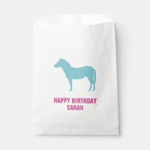 シマウマのシルエットの誕生日Goodie フェイバーバッグ