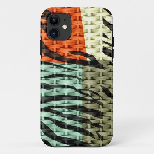 シマウマのシームレスなカラフル動物の皮膚組織 Case-Mate iPhoneケース (裏面)