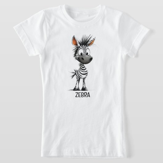 シマウマのスケッチ Tシャツ (レイダウン)