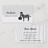 シマウマのスタイリッシュな名刺 名刺 (正面/裏面)