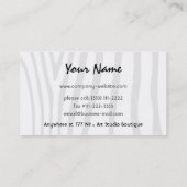 シマウマのスタイリッシュな名刺 名刺 (裏面)